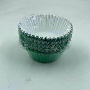 Green Metalic Cupcake Wrapper 100pc