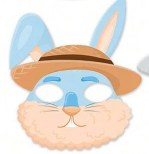 Paper Bunny Face Mask 6pc