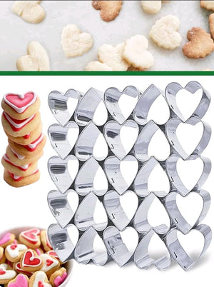 25pc Multi Metal Cookie Cutter Hearts