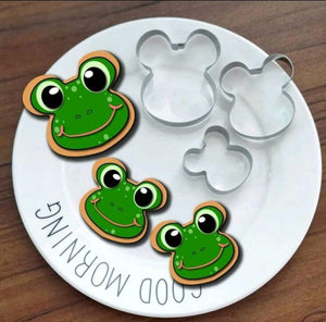 3pc Metal Cookie Cutter Frogs