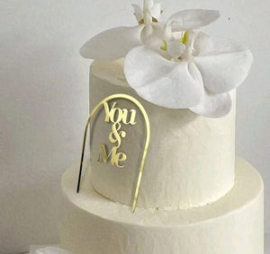 Acrylic Cake Topper  Wedding You and  Me