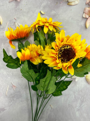 Cake Topper Artificial Bunch Sunflower