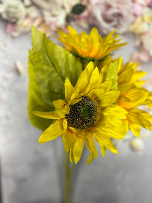 Cake Topper Artificial Bunch Sunflower