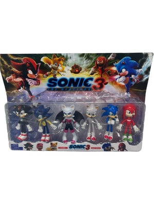 6pc Sonic Plastic Figurines Cake Topper