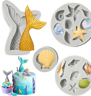 4pc Silicone Mould Under the Sea