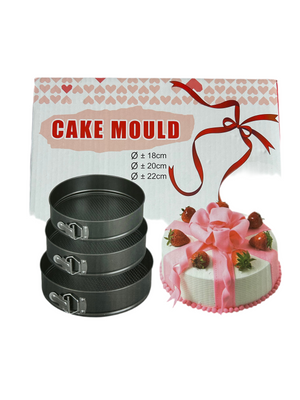 Round springform 3pc cake pan set