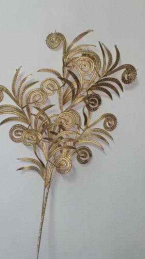 Curly Artificial Flower Gold