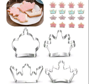 Metal Cookie Cutter Crown 4pcs
