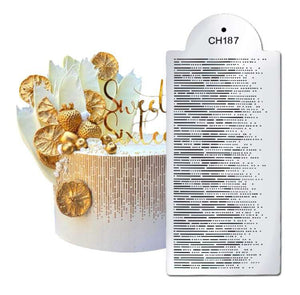 Cake Decorating Stencil Lines CH187
