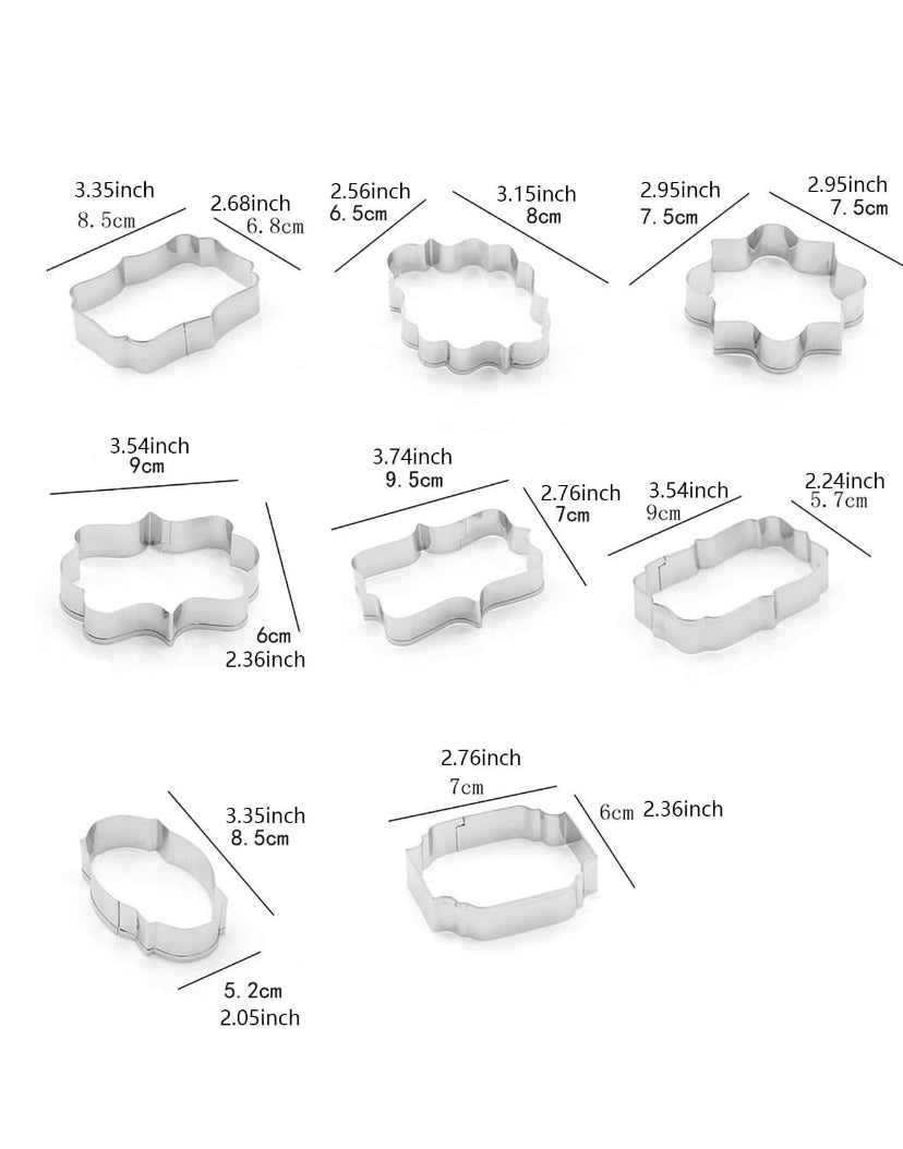 Metal Cookie Cutter Frame Set Lamay