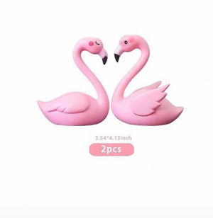 2pc Cake Topper Flamingo
