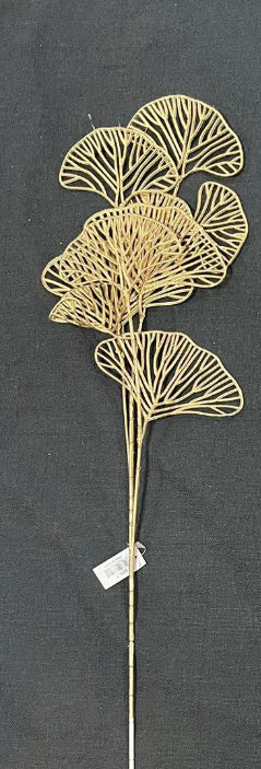 Artificial Ginkgo Leaf Gold 1 stem
