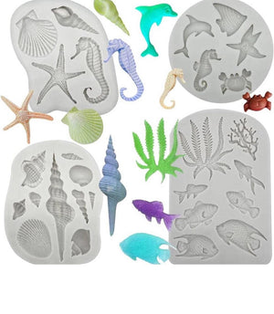 Silicone Mould Under the Sea 4pc