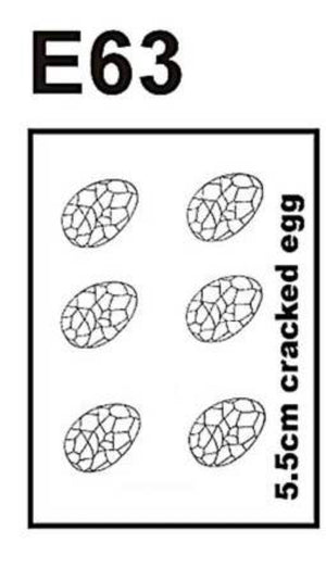 E63 Hard Plastic Chocolate Mould Easter Eggs