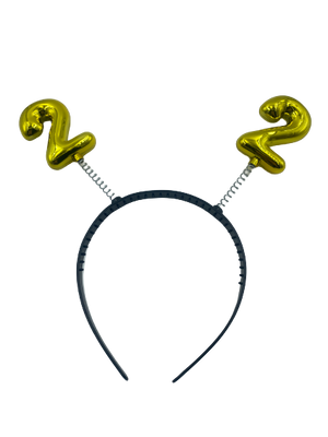 Nr.2 Aliceband With Number Gold