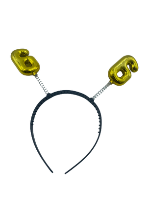 Nr.6 Aliceband With Number Gold