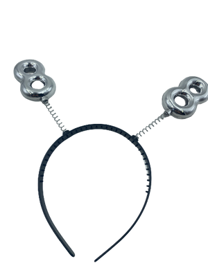 Nr.8 Aliceband With Number Silver
