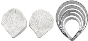 7pc Silicone Mould Rose Petal With Cutter