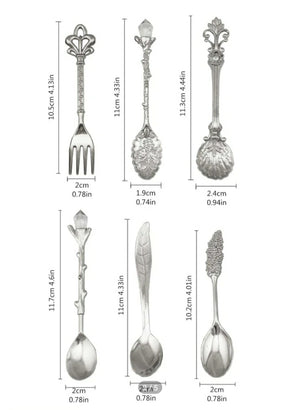 Vintage Cutlery Silver Teaspoons 6pcs