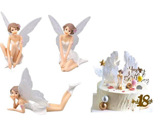 3pc Plastic Topper Fairy 11cm