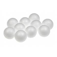 Polystyrene Faux Balls White 12pcs