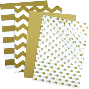 Gold Chevron Party Tissue Paper 5 Sheets