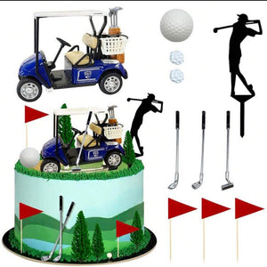 Golf Plastic Cake Topper Set