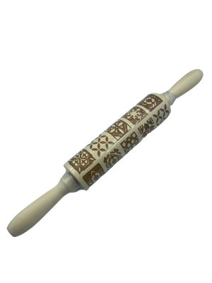 Embossing Wooden Rolling Pin