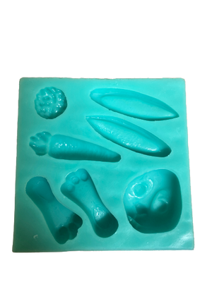 Silicone Mould Easter Bunny Carrot