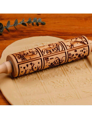 Embossing Wooden Rolling Pin A