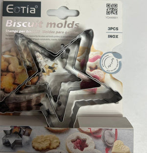 3pc Metal Cutter Stars