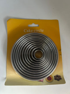 10pc Metal Cookie Cutter Circle Round
