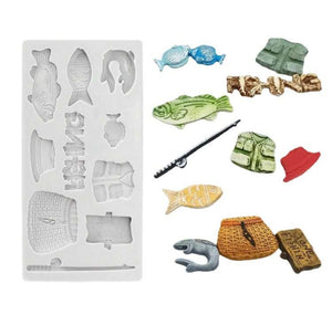 Nautical Fishing Theme Silicone Mould