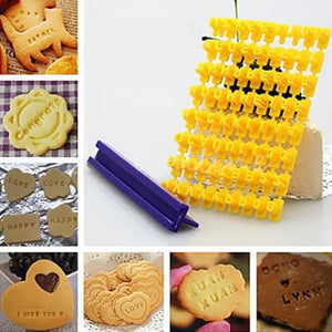 Small Tiny cookie / Fondant alphabet embosser imprint stamp set