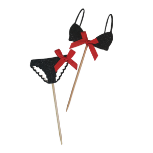 Bikini 50 shades of Grey cardboard cake topper