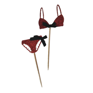 Bikini 50 shades of Grey cardboard cake topper