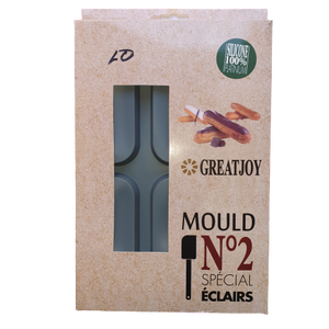 Silicone 6 hole eclair pan , size of one cavity 14x5cm