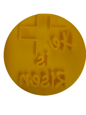 He is risen Easter Cupcake stamp 6cm