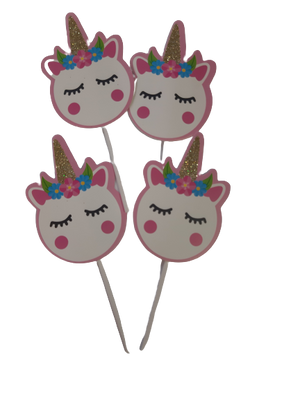 Unicorn cardboard cake topper