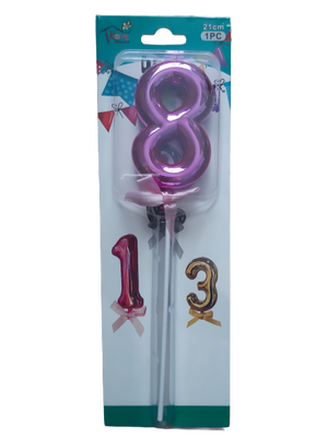Number 8 Balloon Cake Topper Pink