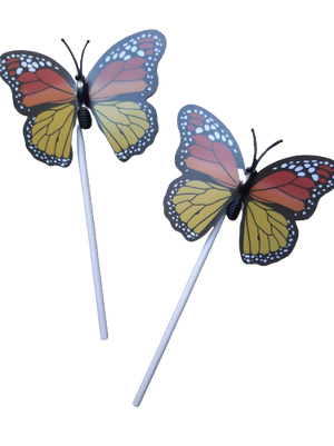Plastic Butterfly Cake Topper 2pcs