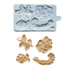 Lace flowers silicone mould