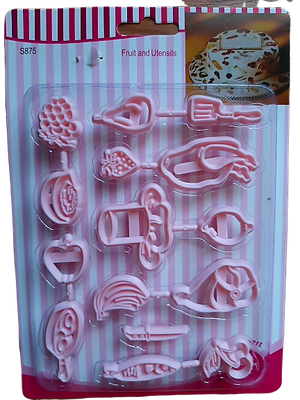 Fruit and Utensils Patchwork Cutter set
