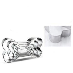 Metal Cookie Cutter Dog Bones 5pcs