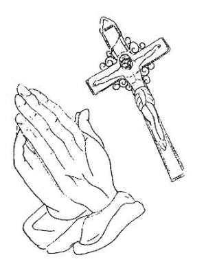 A55 Hard Plastic Chocolate Mould Praying Hands 16x12x1cm Cross 15x7.5x1cm