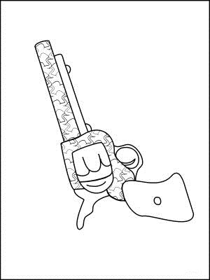 B03  Hard Plastic Chocolate Mould Gun Revolver 20x11x2cm