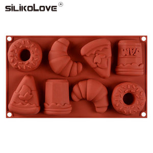 Jam donut croissant soap mould