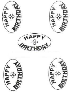 DD36 Hard Plastic Chocolate Mould Happy Birthday Plaque 6.8x4.8x0.5cm