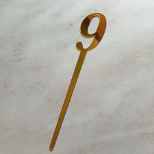 Gold Number 9 Acrylic Mirror Cake Topper, 7cm