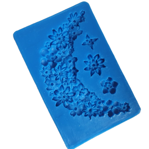 Flower drape border silicone mould